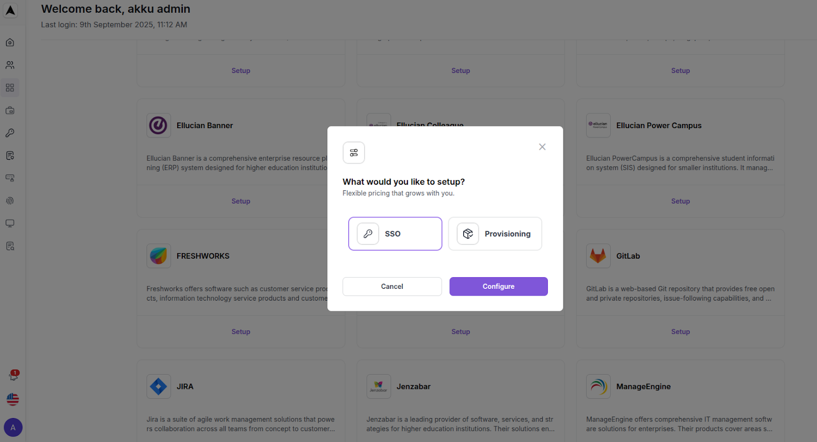 App Mangement Interface