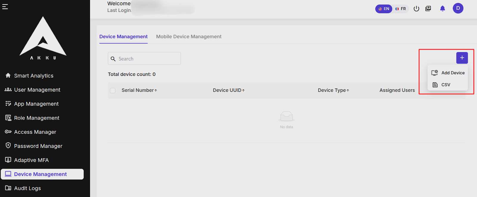 Device Mangement Interface