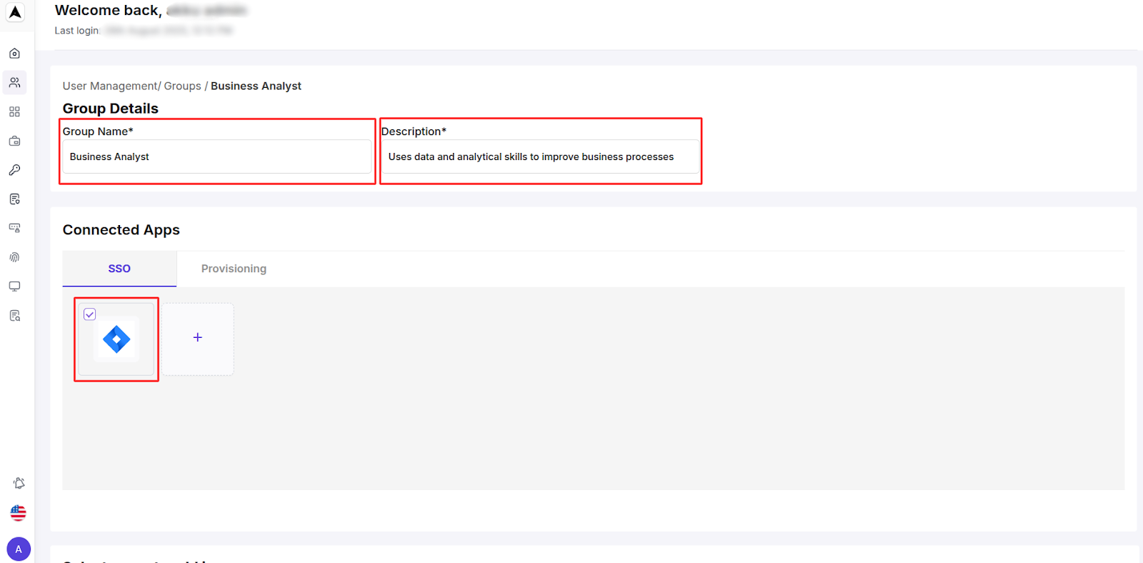 Groups Mangement Interface