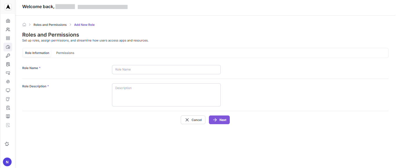 Role Management Interface