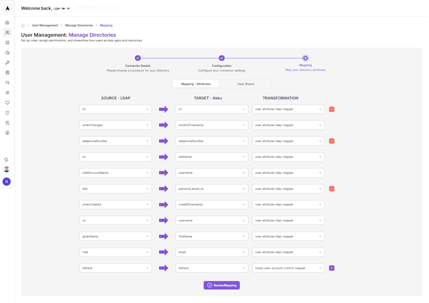 User Mangement Interface