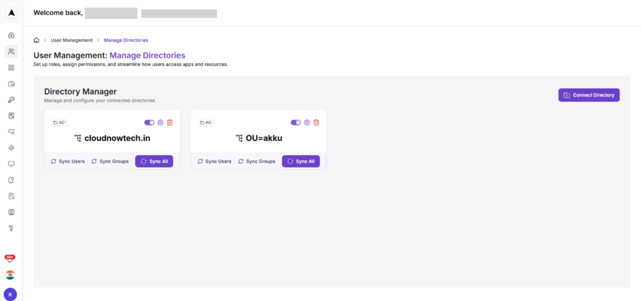 User Mangement Interface