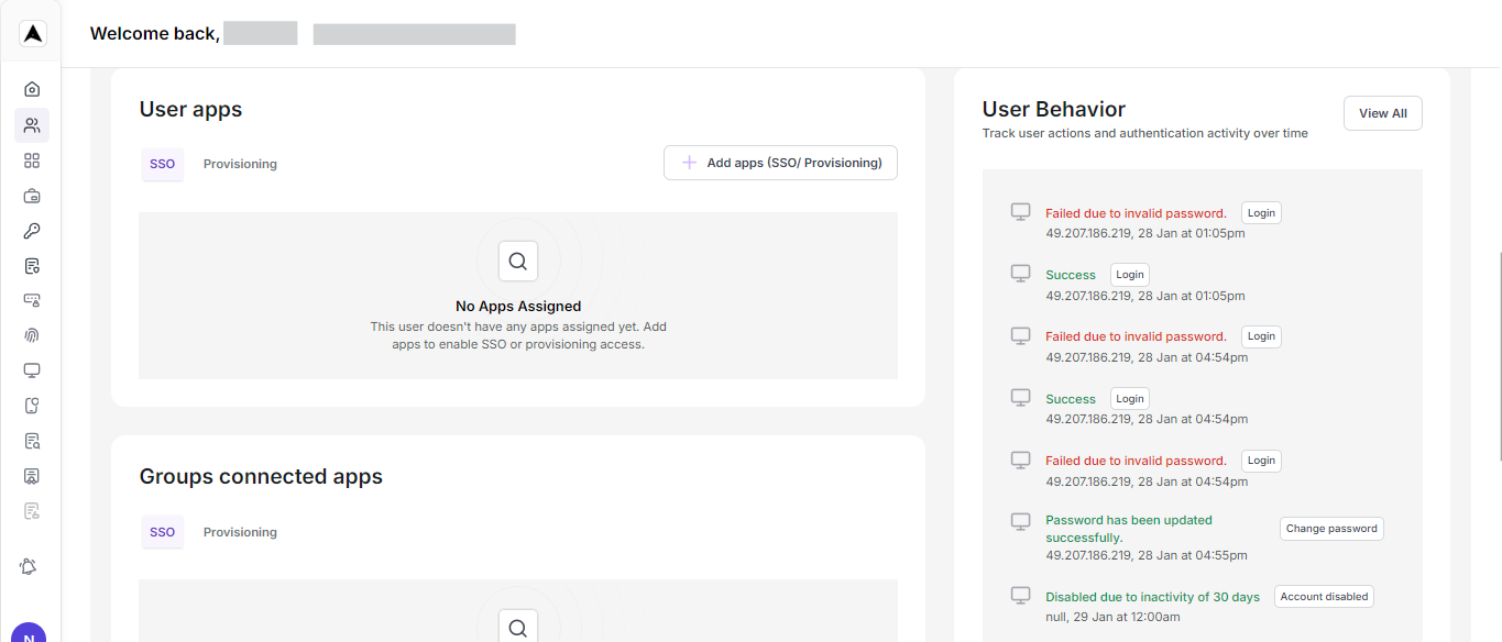 User Mangement Interface