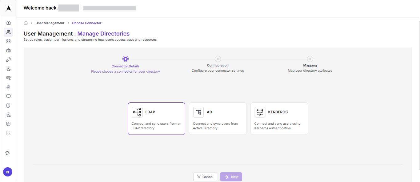 User Mangement Interface