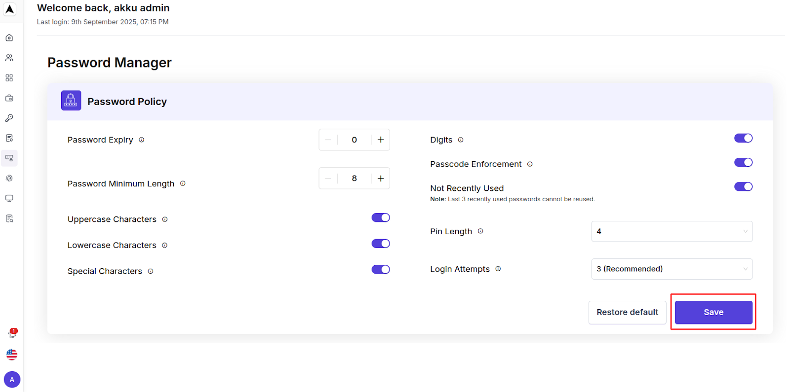 User Management Interface