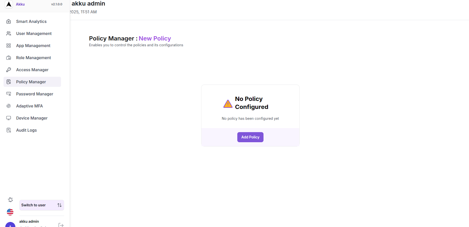 Policy Manager Interface