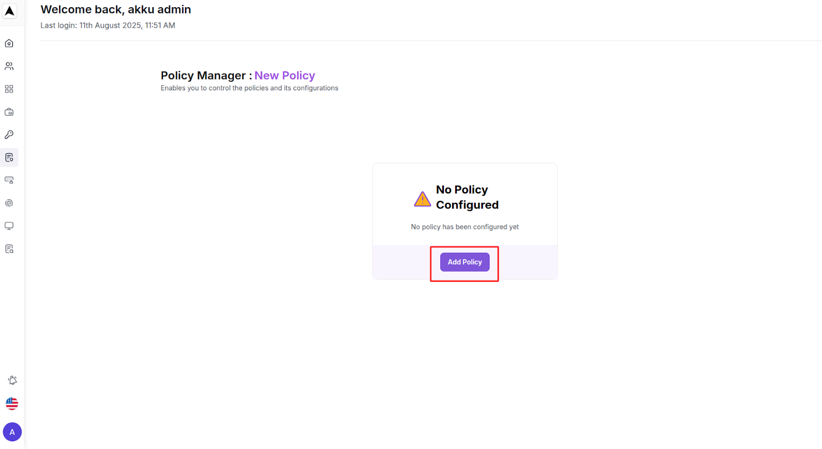 Policy Manager Interface