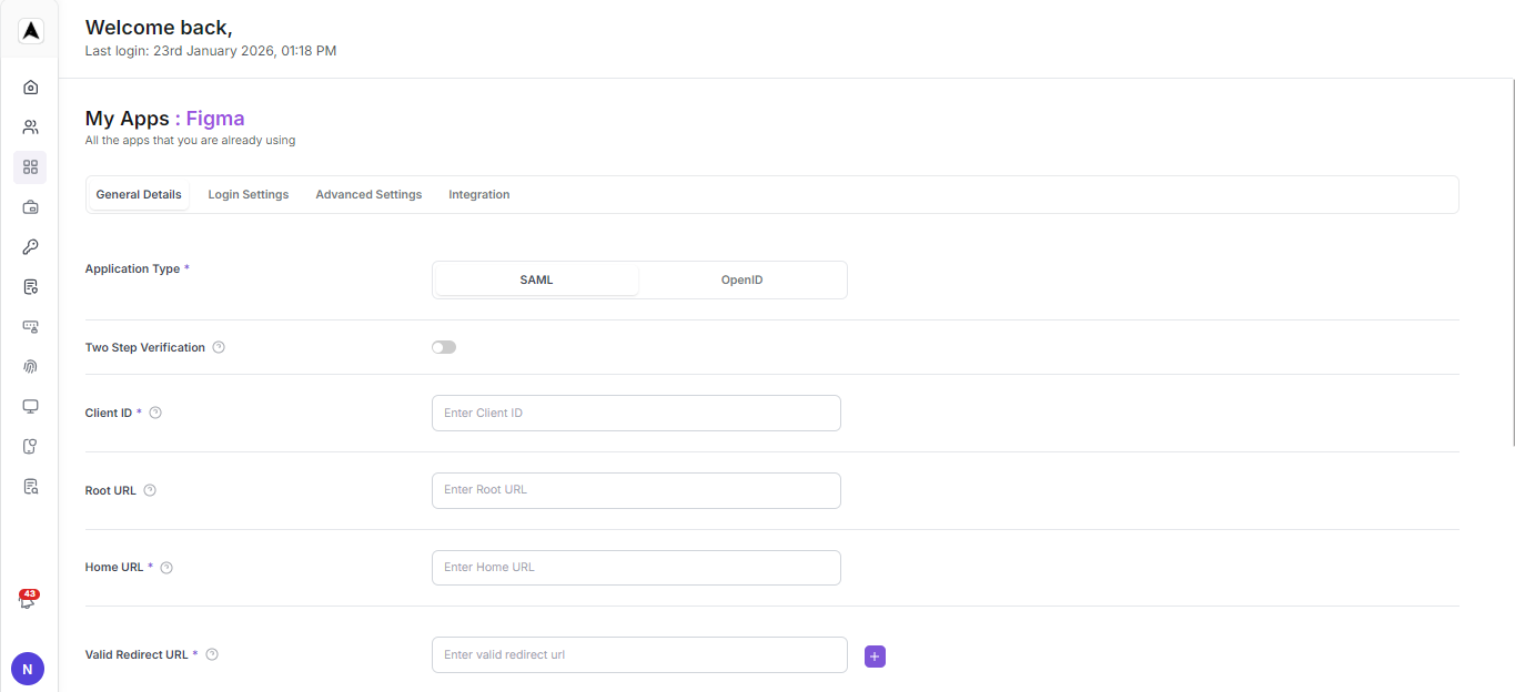 Configure Figma Application