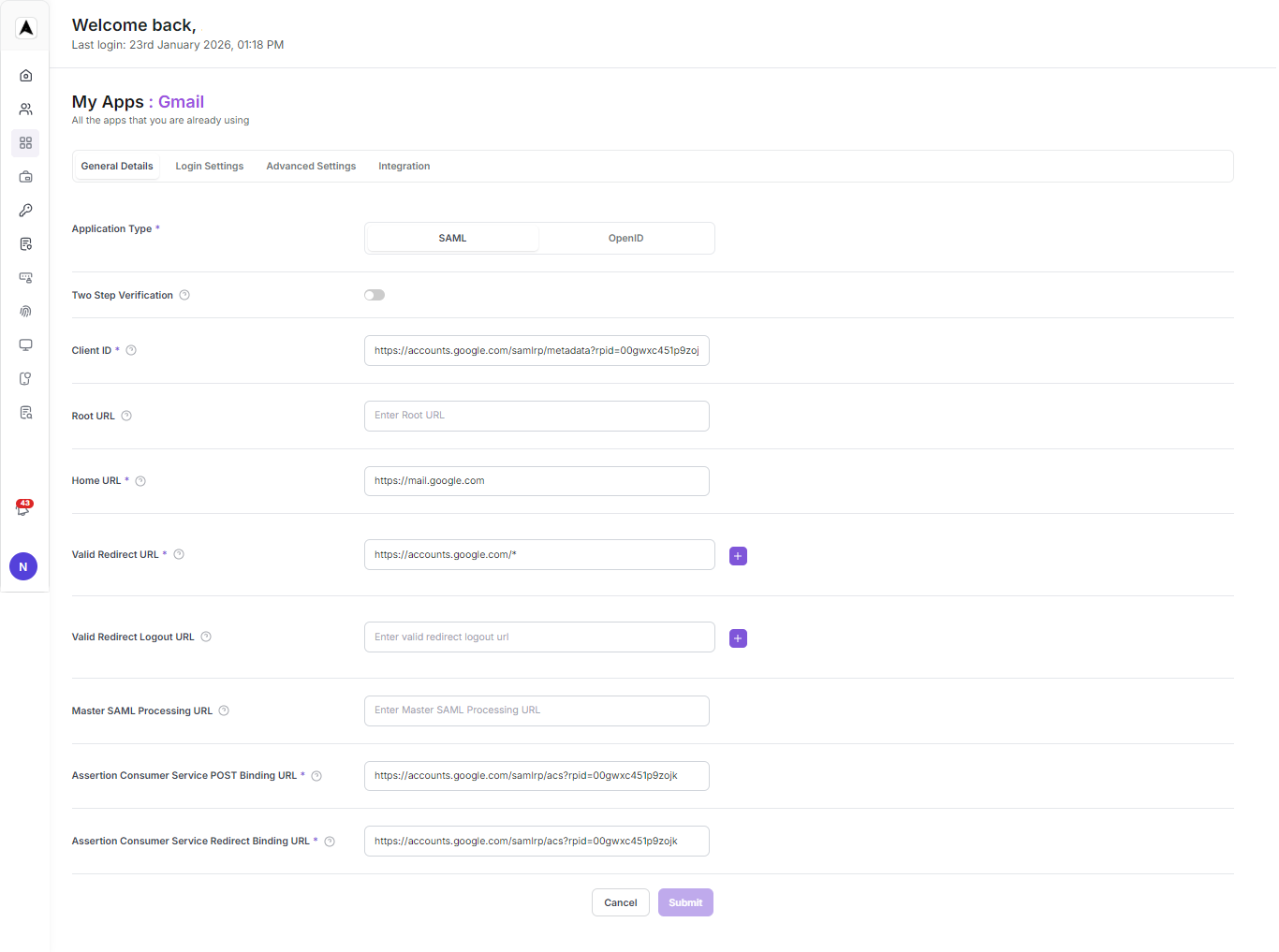 Define Client Type and Client ID
