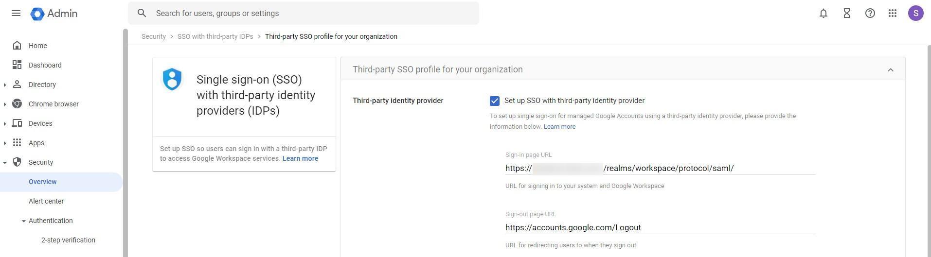 Enable SSO with Third-Party IdP