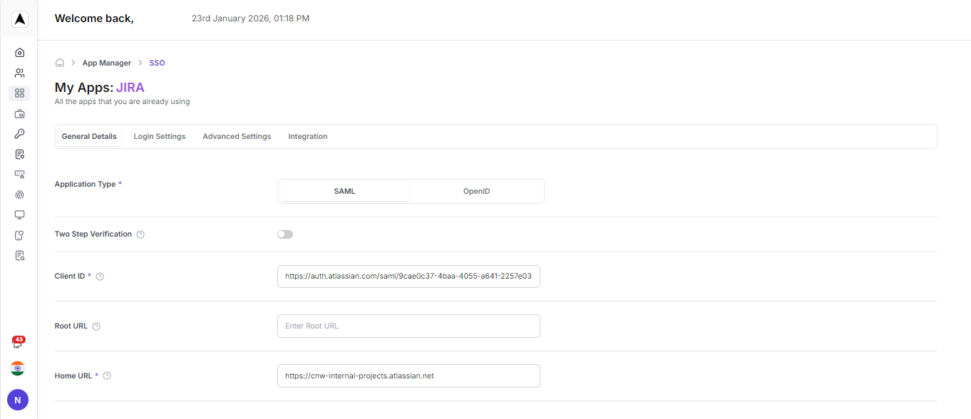 Navigate to App Management