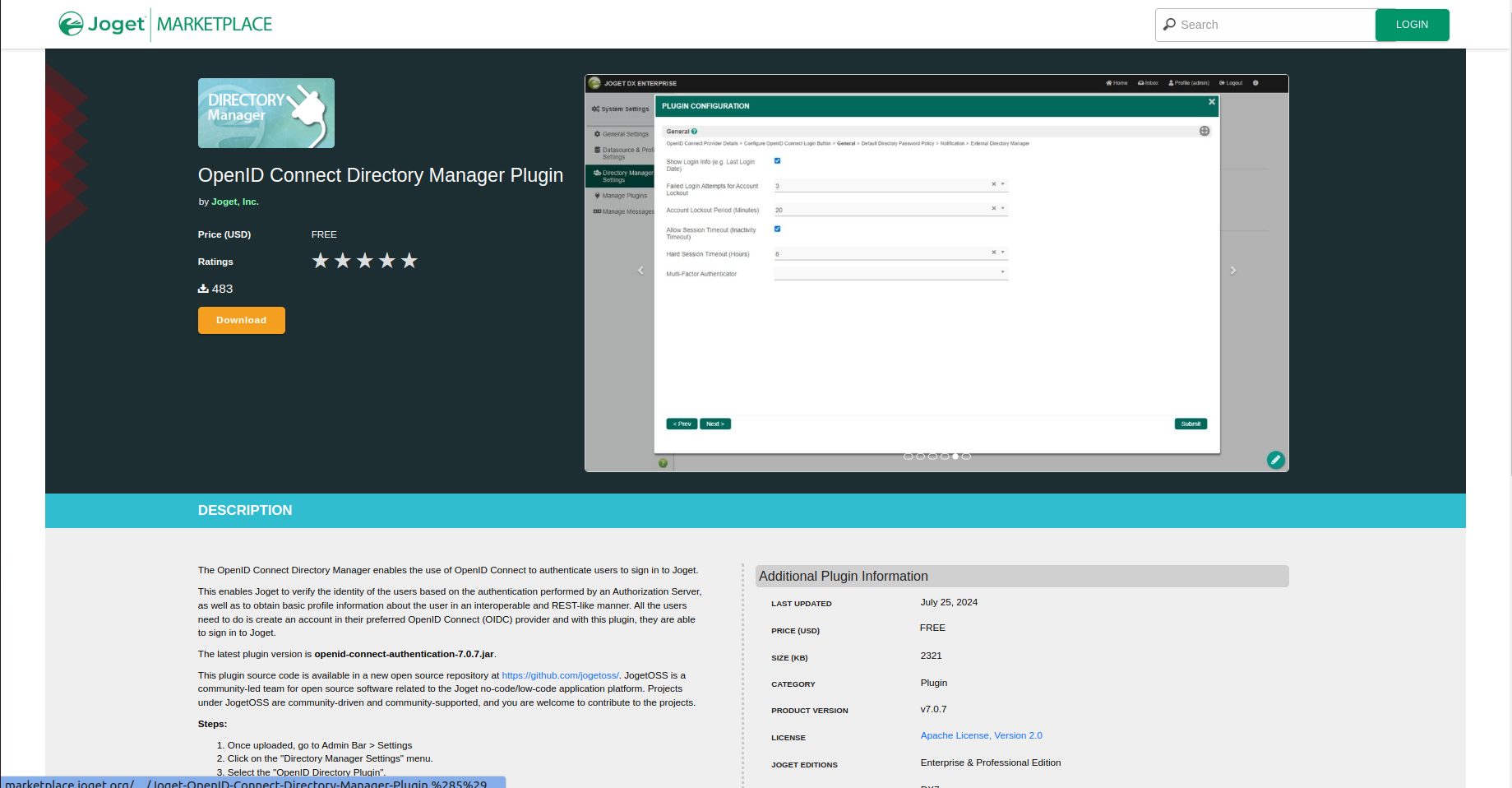 Download OpenID Connect Plugin