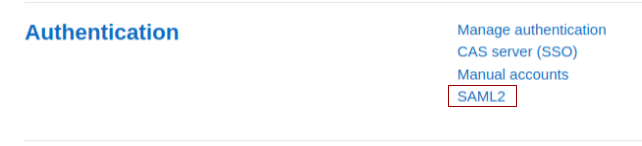 Access SAML2 Configuration