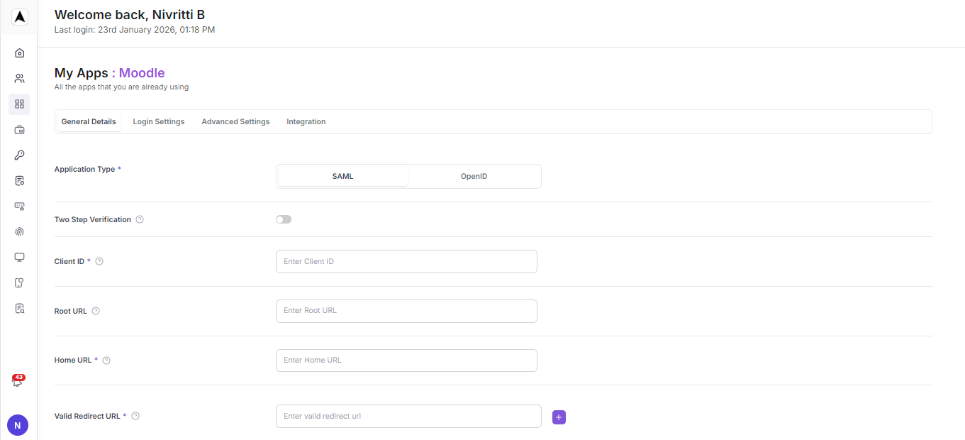 Configure SSO Settings