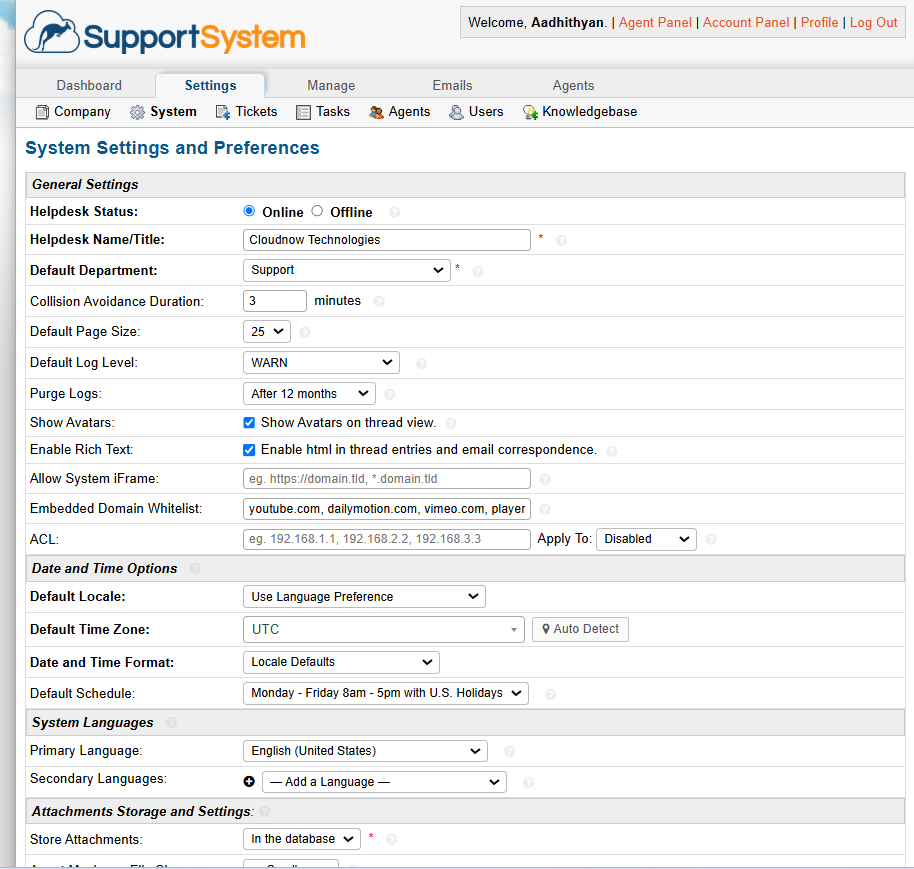 Admin Panel Settings