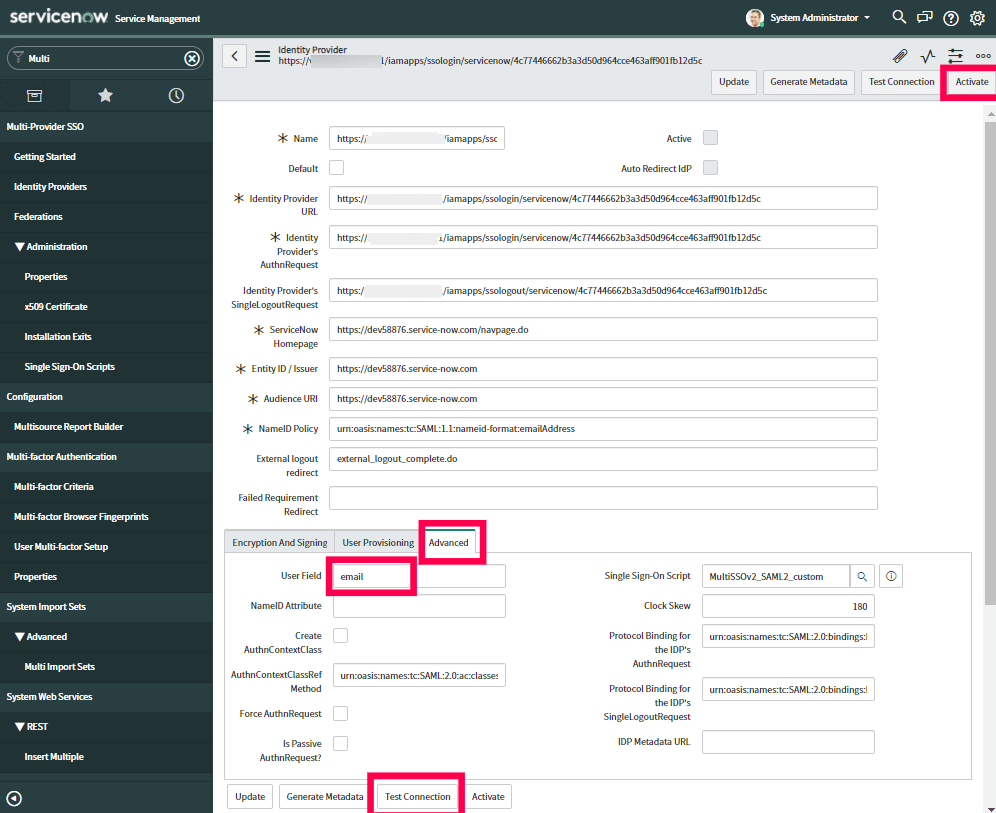 User Field Configuration