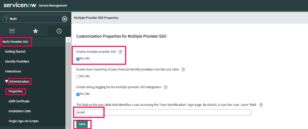 Enable Multi-Provider SSO