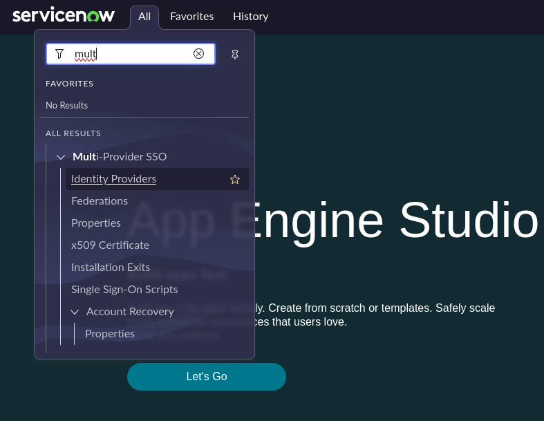 Identity Provider Section
