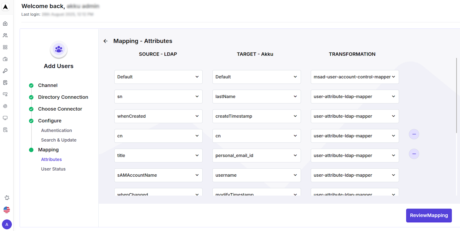 User Mangement Interface