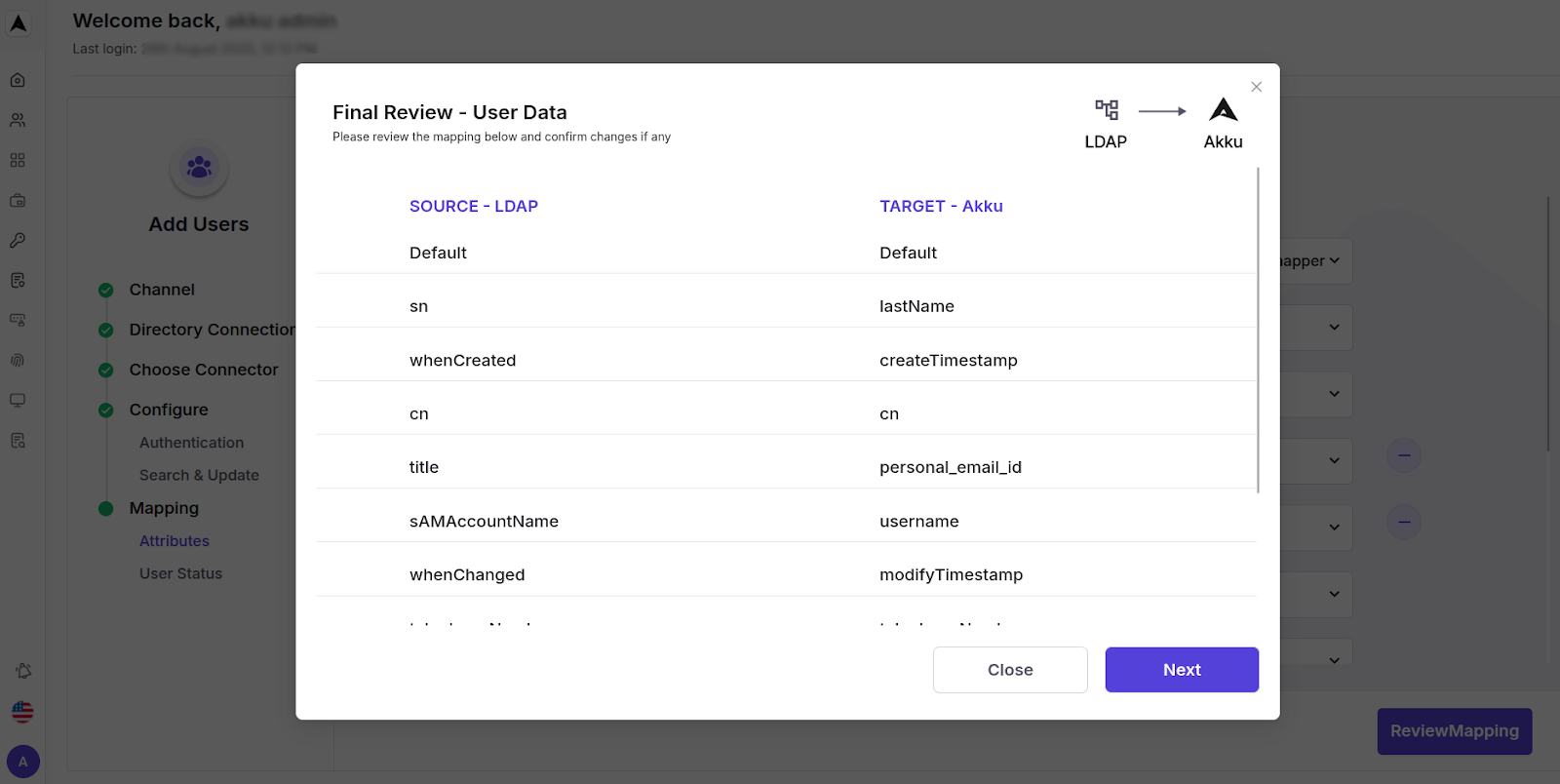 User Mangement Interface