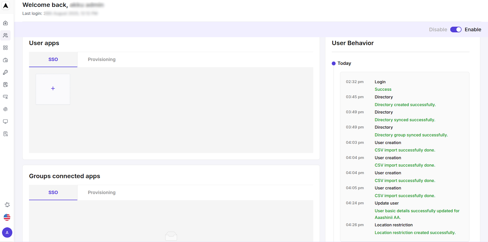 User Mangement Interface